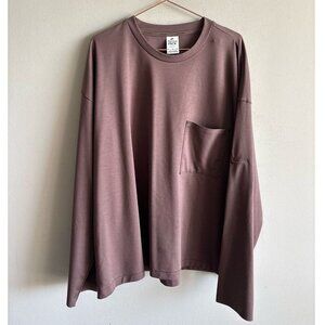 Nike Tech Pack Men Long Sleeve Round Neckline Front Pocket Top Brown Size XXL